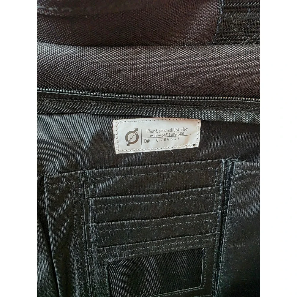 Waddell & Reed Black Laptop Messenger Bag Briefcase Canvas Professional W1 - Picture 8 of 16